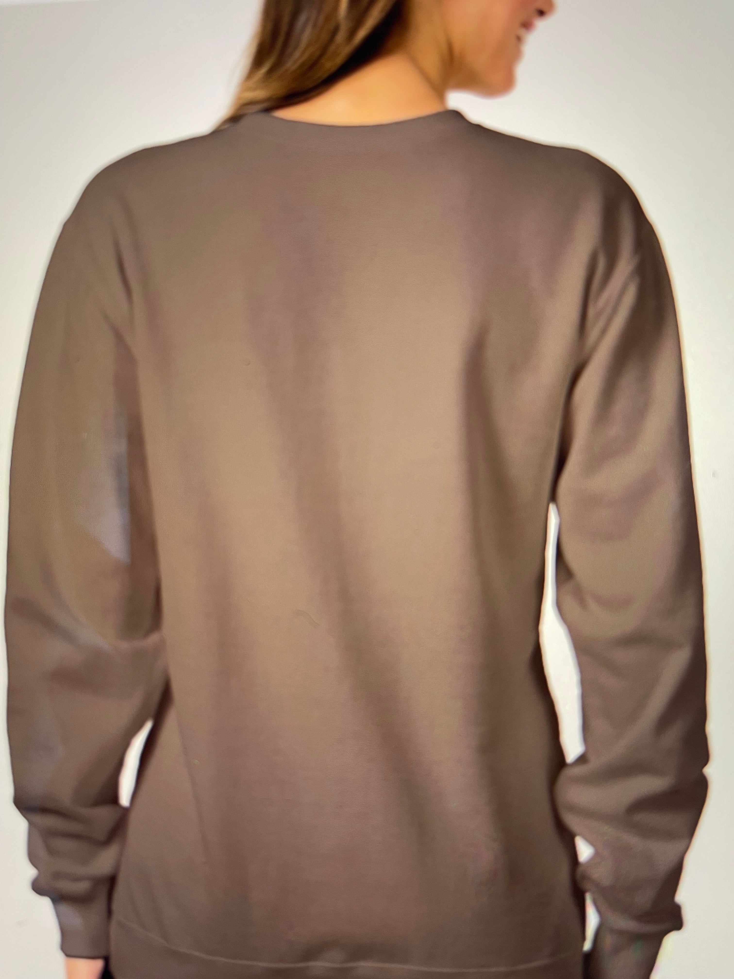 Beautiful Campaign Home Decor Brown Crewneck Sweatshirt
